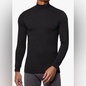 NEW - 32 Degrees Men's Lightweight Baselayer Mock Top. Black. XL.